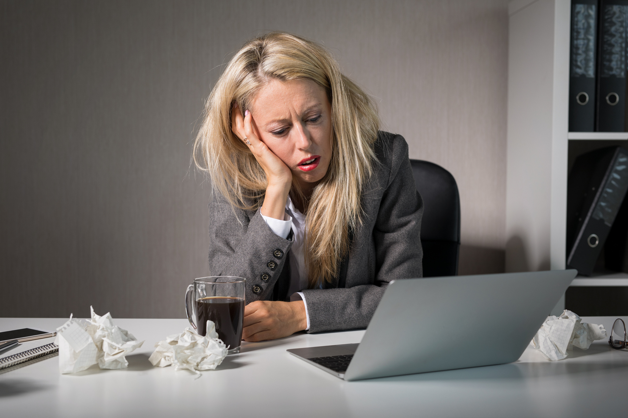 Frustrated Woman at Work